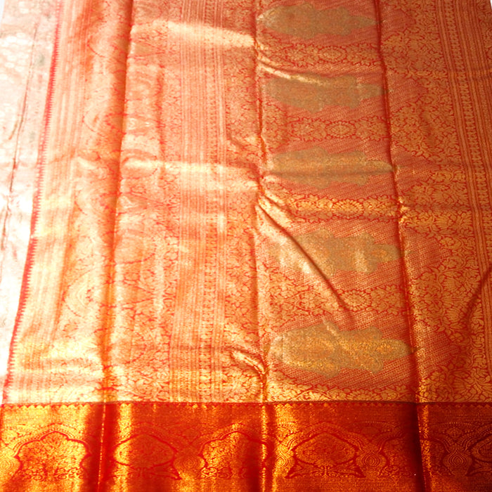 Gold & Red Silk Saree