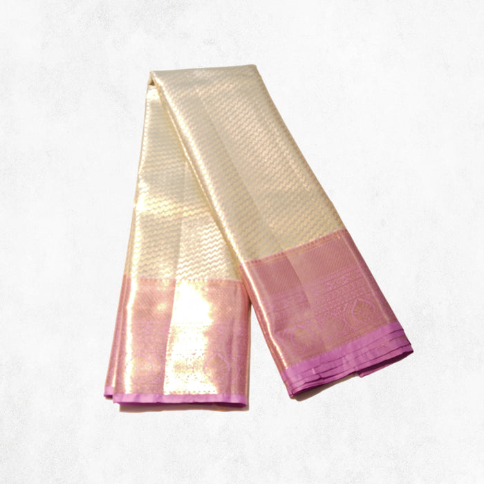 Pink Zariwork Pure Silk Saree