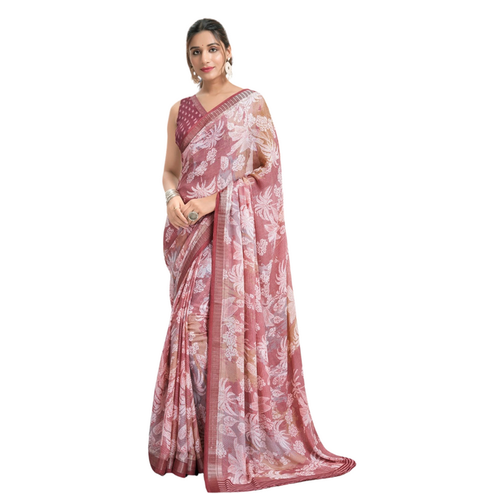 Rose Gold Pattern Saree