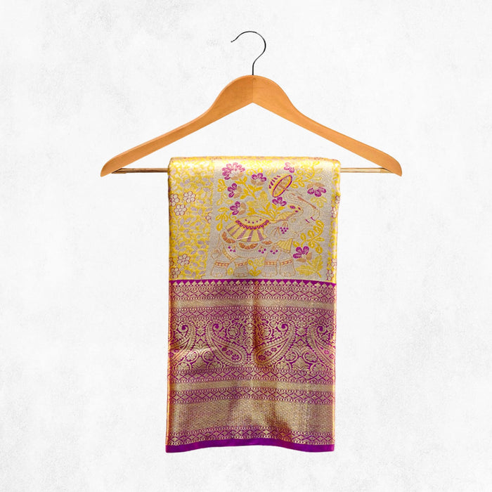 Royal Elephant Motif Silk Sare